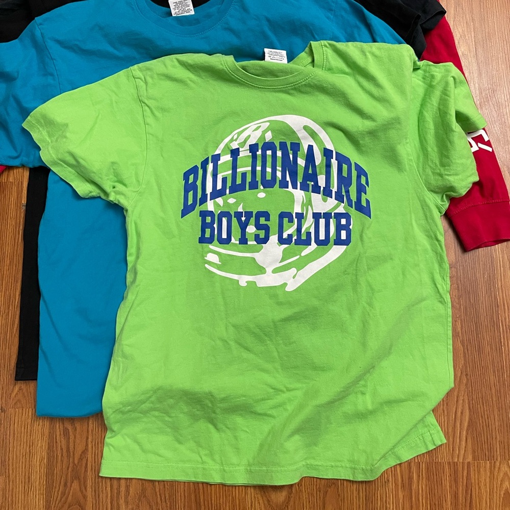 Billionaire Boys Club Green Tee with Blue Logo